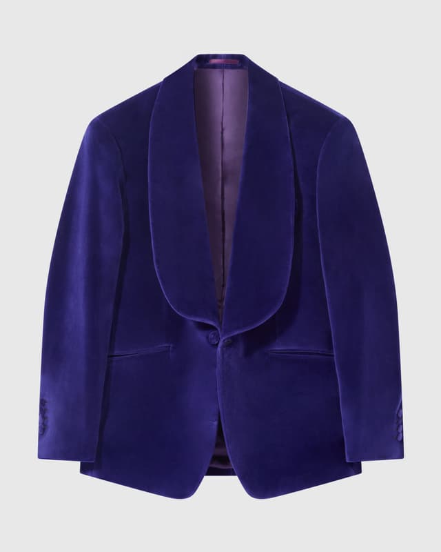 Electric Blue Velvet Cocktail Jacket by Scabal - June.25.18