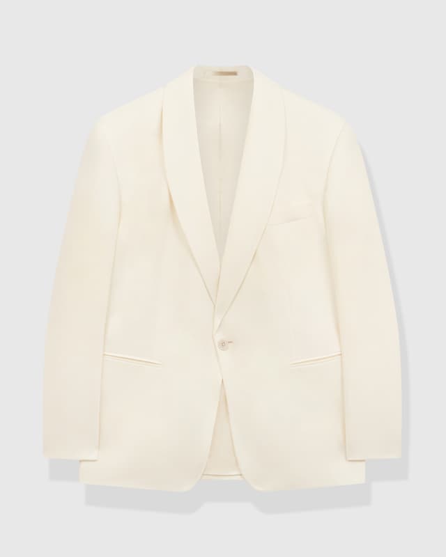 Made-to-Measure Ivory Shawl Lapel Wool & Cashmere Dinner Suit - July.25.f24 