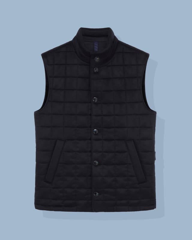 Ready-to-Wear Fit.002: Navy Cashmere Gilet by Colombo