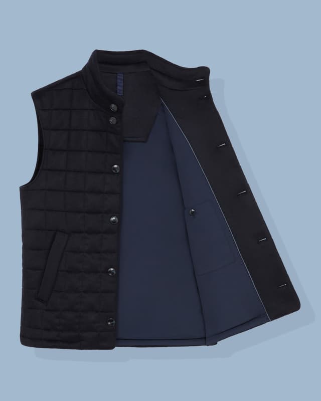 Fit.002 Navy Cashmere Gilet - Now Live